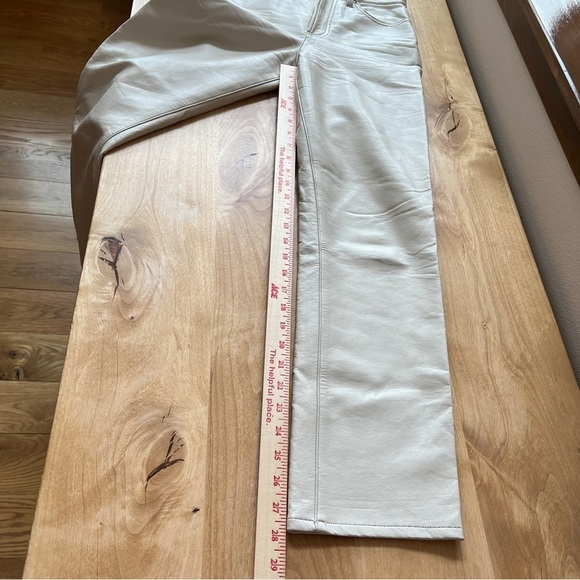 AGOLDE JEANS 24 RECYCLED LEATHER BLD POWDER IVORY STRAIGHT LEG CHIC PINCH WAIST - Picture 11 of 12